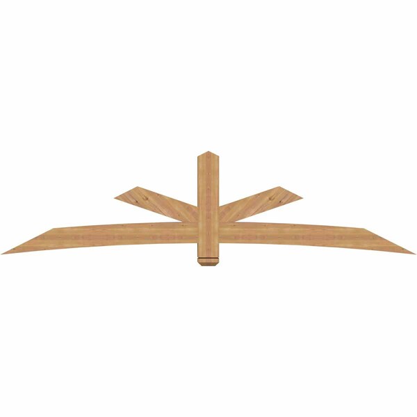 Ekena Millwork Alberta Smooth Timber Gable Bracket, Western Red Cedar, 108"W x 27"H x 5 1/2"D x 5 1/2"F, 6/12 Pitch GBW108X27X0606ALB00SWR - main